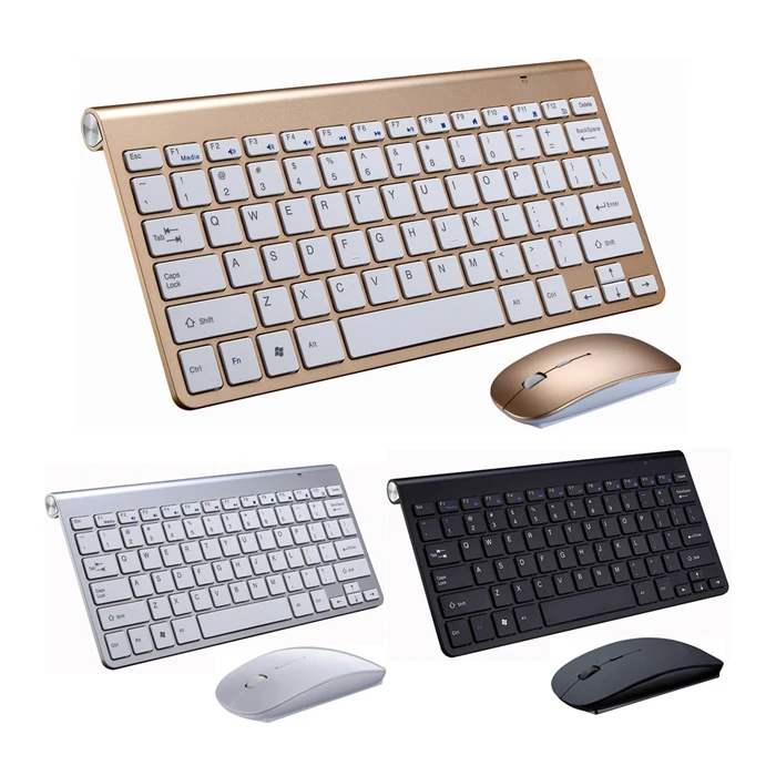 2,4G Беспроводная клавиатура и мышь набор ультра-тонкая клавиатура комбо для Android IOS ноутбук Mac Настольный ТВ коробка офисные принадлежности