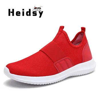 

Heidsy Spring Autumn New Men Sneakers Slip on Wearable Lightweight Casual Shoes Outdoor Solid Color Flat Shoes Zapatos De Hombre