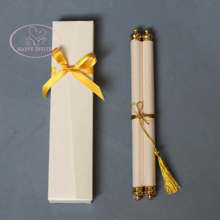 HI2051-03 Customized Royal Scroll Wedding Invitation with Box