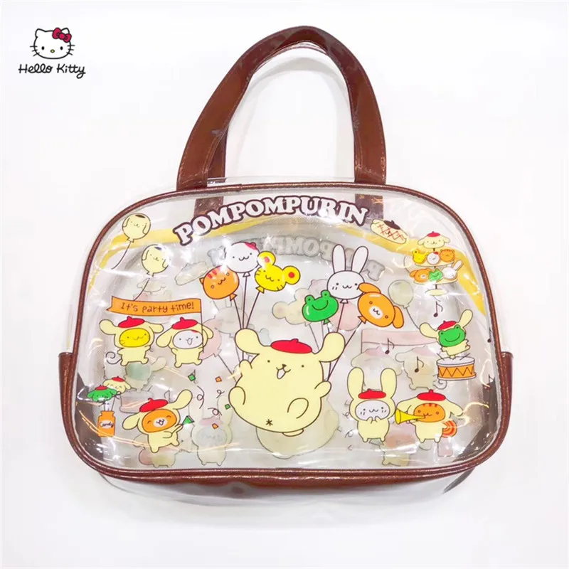 HELLO KITTY модная женска сумка из ПВХ материала Сумочка Прозрачная мягкая косметичка