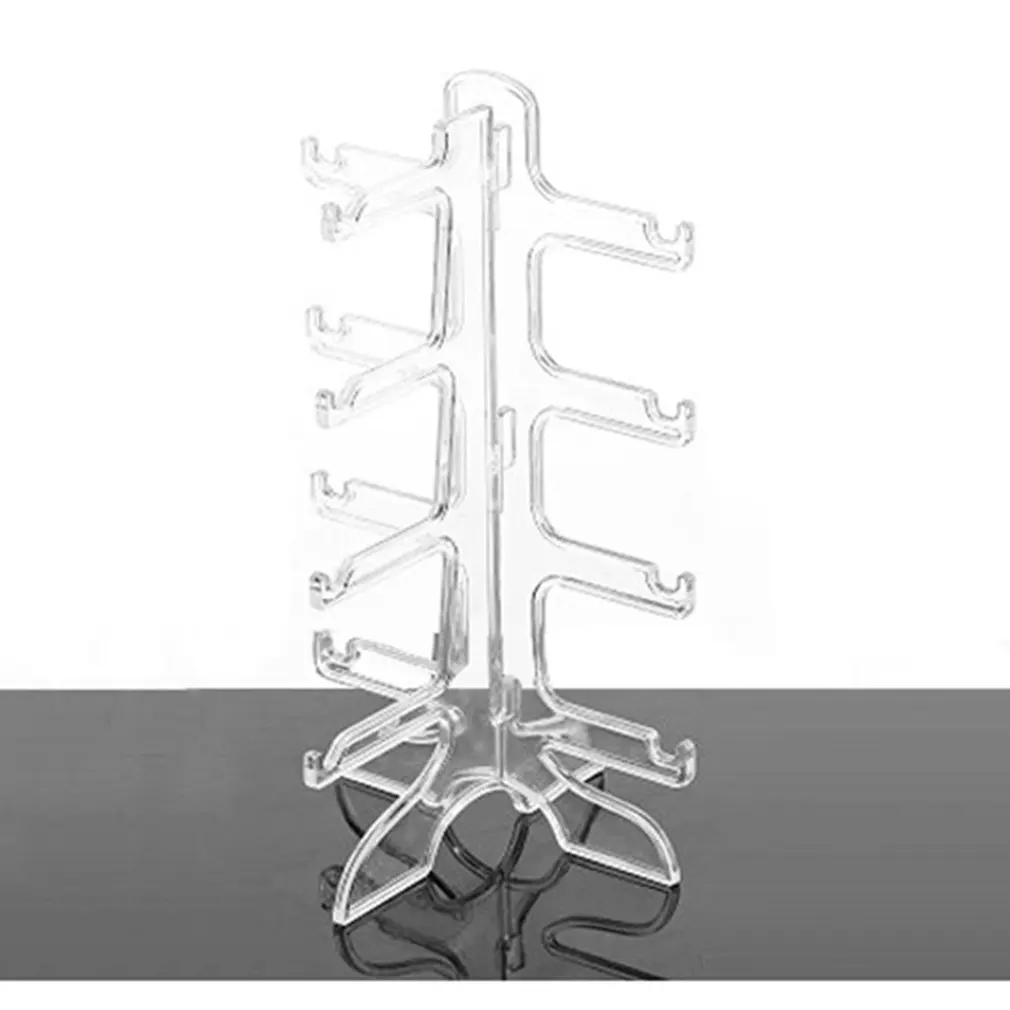Портативный 4 слоя подставка для солнцезащитных очков для очков оправа для очков Дисплей стенд очки показать стент держатель Перевозка груза падения - Цвет оправы: Clear