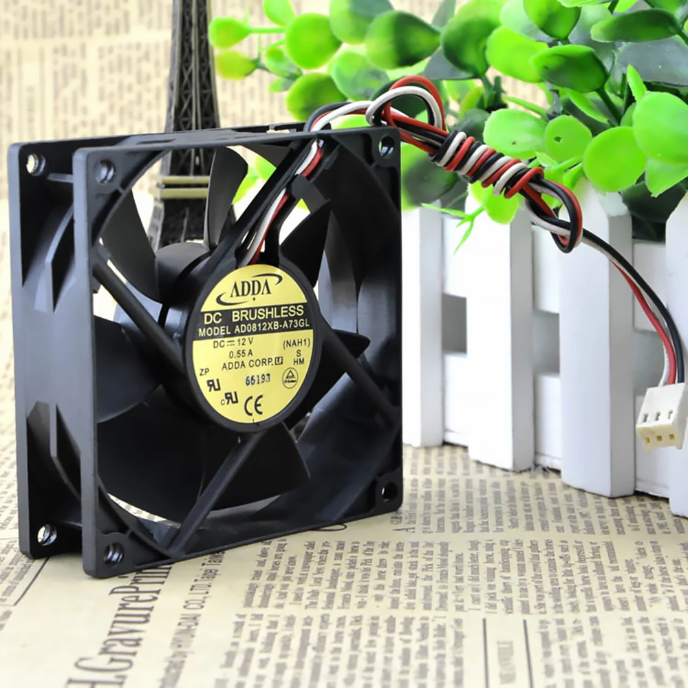 Для ADDA AD0812XB A73GL 12 В 0.55A 8025 8 см 80 мм чехол с инвертором шасси для компьютера