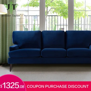 

Jennifer Taylor Home Navy Blue Sofa Enzo Recessed Arm Lawson Sofa Furniture