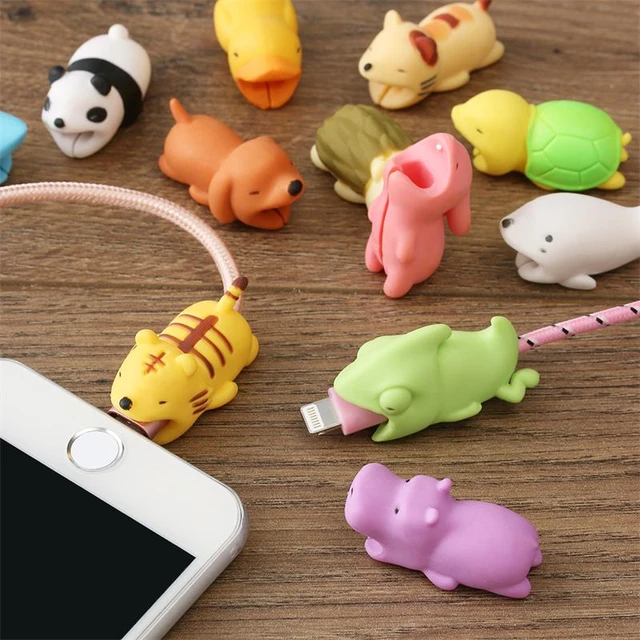 Animal Protectors Bite For Accessory Protects Phone Holder Animal Cable  Buddies Sujeta Cables Protege Cable De Chargeur - Gags & Practical Jokes -  AliExpress
