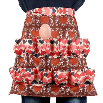 

Red Heart Egg Collecting Apron BBQ Cleaning Cooking Apron Baking Accessories Funny Gift Daily Home Use, free shipping