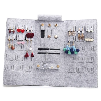 

Jewelry Organizer Portable Roll Jewelry Storage Bag for Display Storage Earrings Ring Necklace Bracelet Neat and Easy to Find