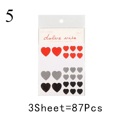 13 76 шт милые одноцветные наклейки s Kawaii Dot канцелярские наклейки s Бумажные Клейкие наклейки для детей DIY Скрапбукинг принадлежности для альбома - Цвет: 13