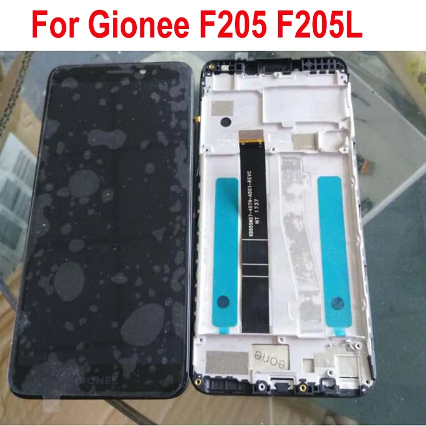 100% Tested Good Working Touch Panel Screen LCD Display Digitizer Assembly Glass Sensor Pantalla + Frame For Gionee F205 F205L | Мобильные