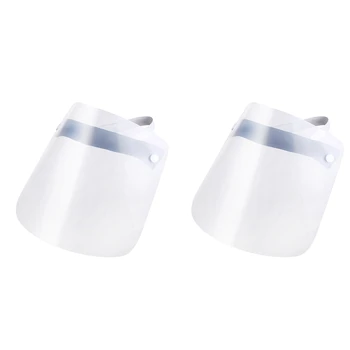 

2PC Protective Adjustable Anti Droplet Dust-Proof Full Face Cover Mask Visor Shield Droplet Windproof Face Shield Washable