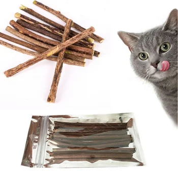 

10/15/20pcs Pure Natural Catnip Pet Cat Toy Molar Toothpaste Branch Cleaning Teeth vine Cat Snacks Sticks Pet Supplies