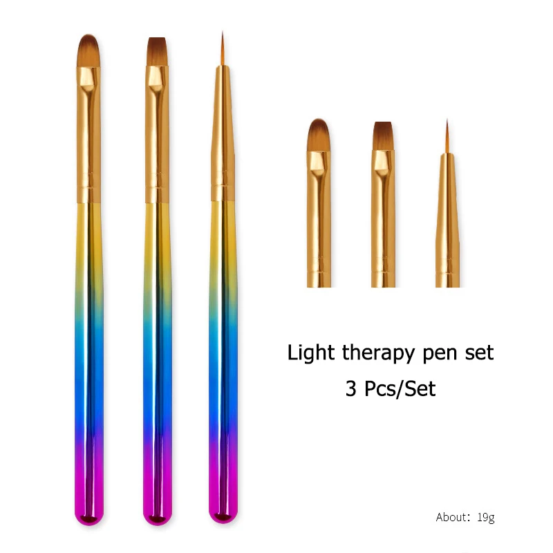 3 Pcs/Set Nail Art Brush for Acrylic Powder Liquid Carving UV Gel Extension Builder Painting Pen Manicure Tools | Красота и здоровье