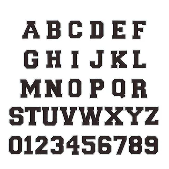 

1PC Big English Alphabet Letter Number Embroidered Iron Sewing on Applique Patch Clothes Apparel Bags DIY Garment Accessories