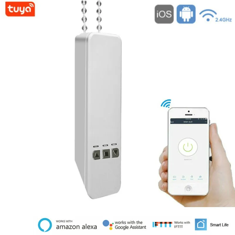 EU/US Smart Motorized Chain Roller Blinds Tuya WiFi Remote Voice Control Shade Shutter Drive Motor With Alexa Google Smart Home