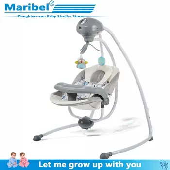 

Electric swing Baby rocking chair baby electric color cartoon cradle comforting baby artifact shake bed Mobile phone remote