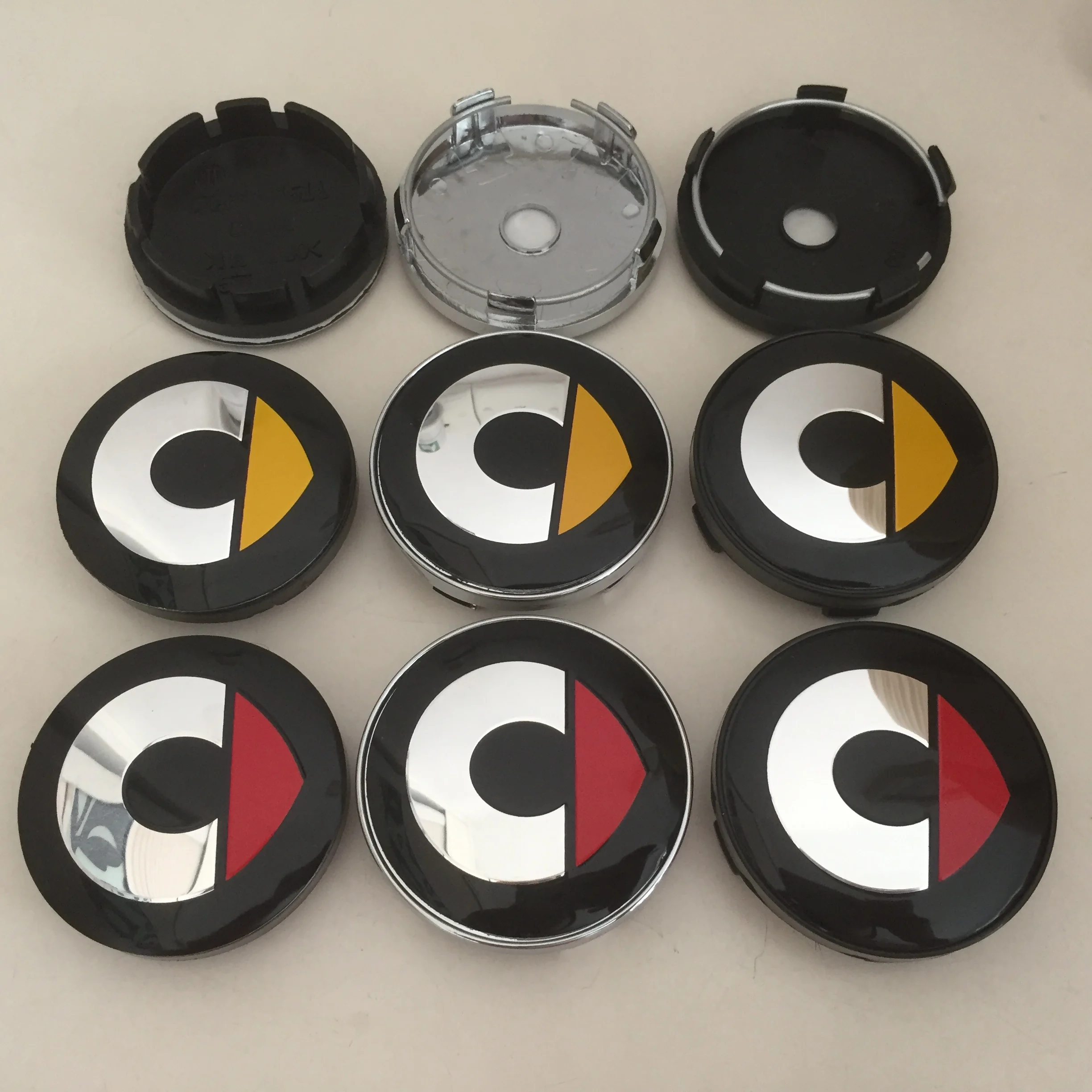 4pcs 56mm 60mm Smart Car Wheel Center Hub Cap Badge Cover Emblem