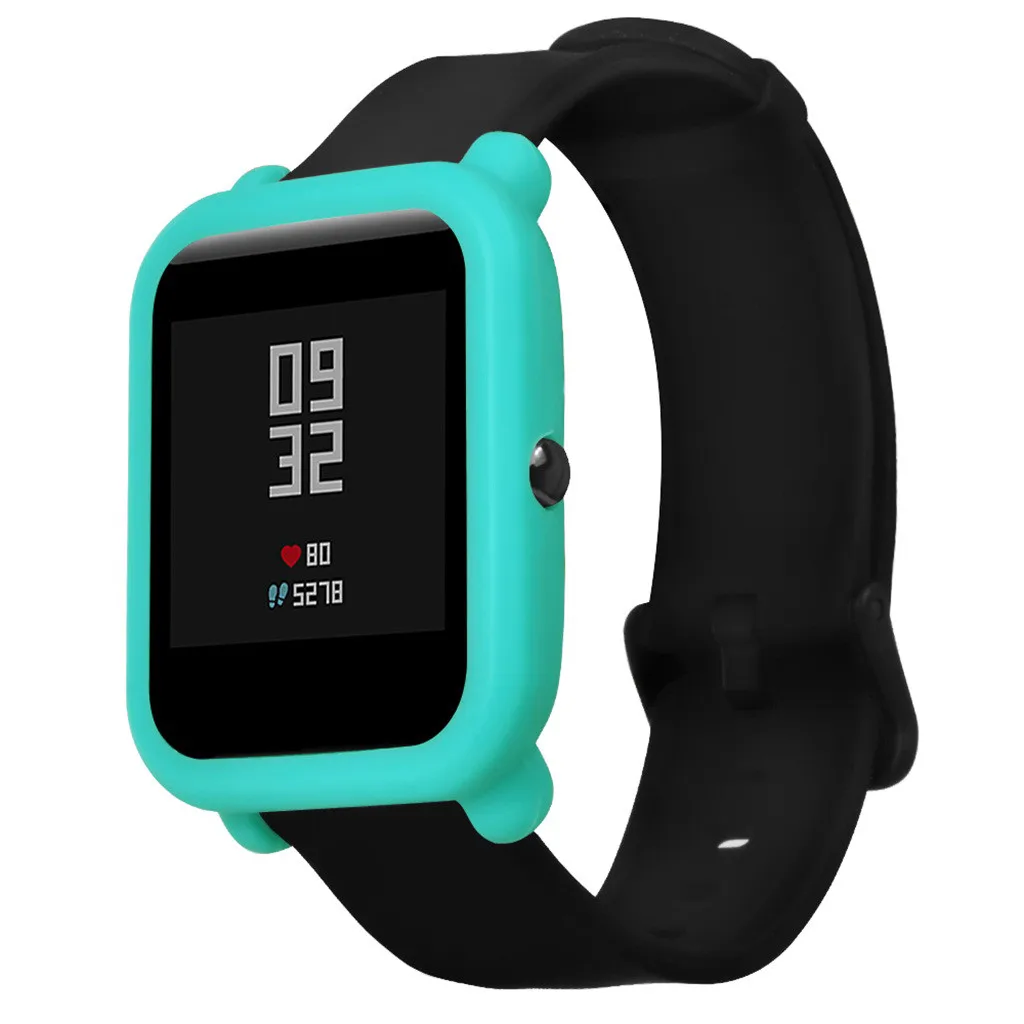 Мягкий силиконовый чехол с полной защитой для умных часов Huami Amazfit Bip Youth Watch с защитой экрана Relogio Inteligente