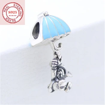 

TIF 100% 925 sterling silver DIY beads with mushroom shape, suitable for original Pandor charm bracelet accessories