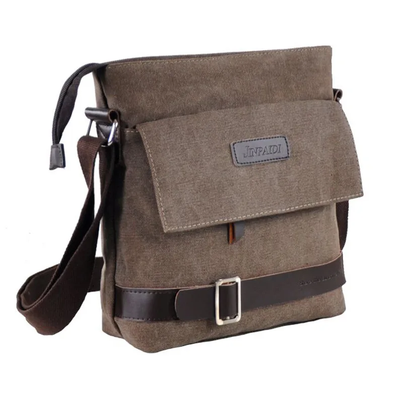 

MEN'S Single-shoulder Bag Outdoor Sports Backpack Shoulder Bag New Style Canvas File Bag Trendy Bag Mobile Phone Bag Can Printed