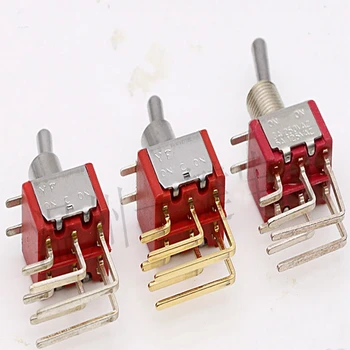

1pcs Button connector mts-202c4 6 pins 2 gear elbow gold-plated rocker arm switch opening