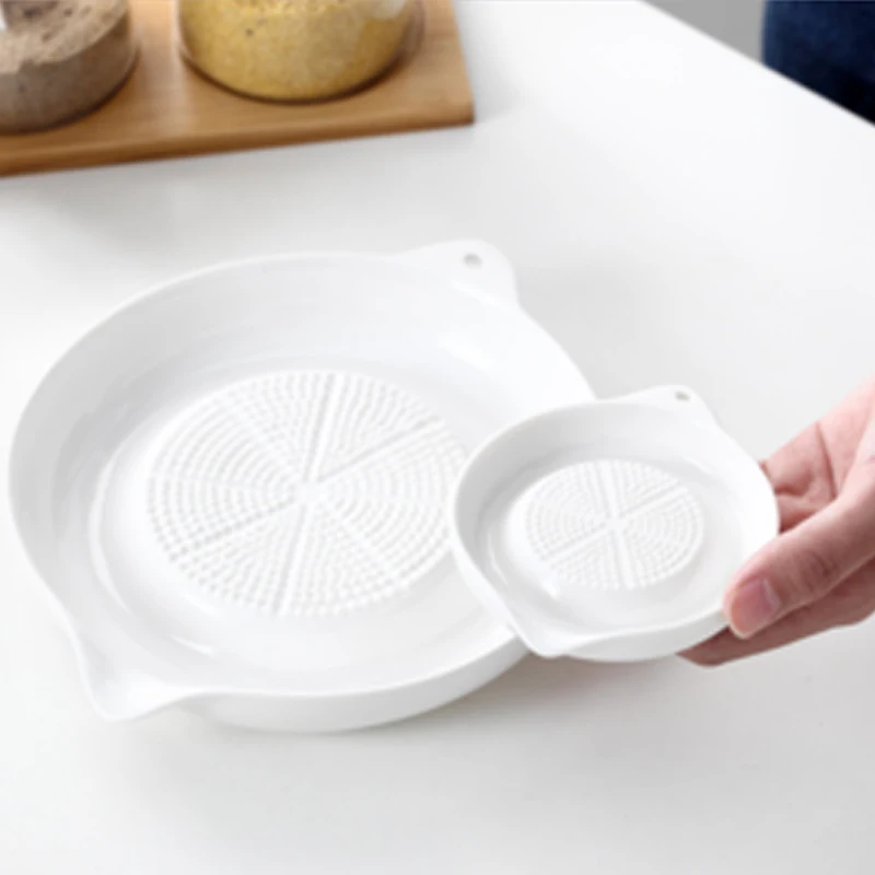 Ceramic Manual Ginger Garlic Wasabi Grater Crushed Press Device Soy Sauce Apple Kitchen Tools