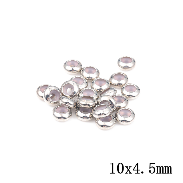 Copper With Silicone Inside Stopper Spacer Beads Adjustment Beads For Jewelry Making DIY European Bracelet Necklace