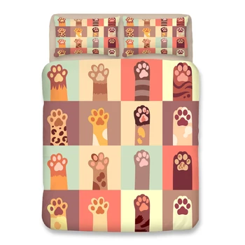 

Cartoon Cat Bedding sets twin queen king Quilt Cover cute Pillow Case single double kids luxury duvet cover fashion bedclothes