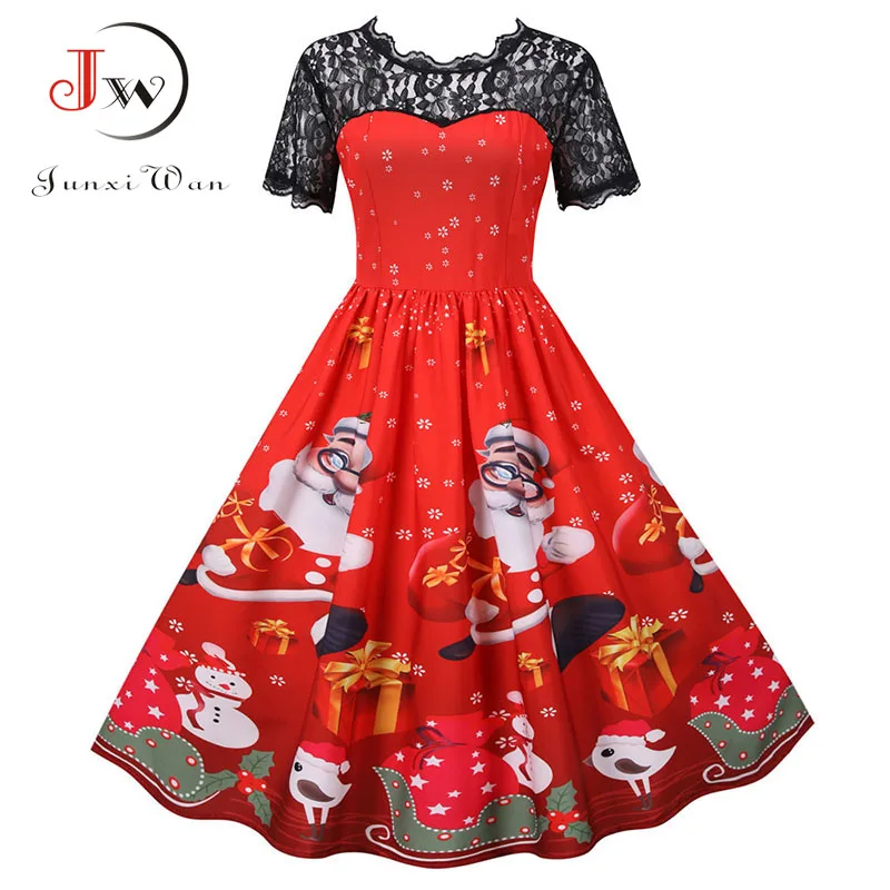 white christmas dresses Retrolicious Christmas Tree Cat Cotton Greta Swing Dress – Unique Vintage