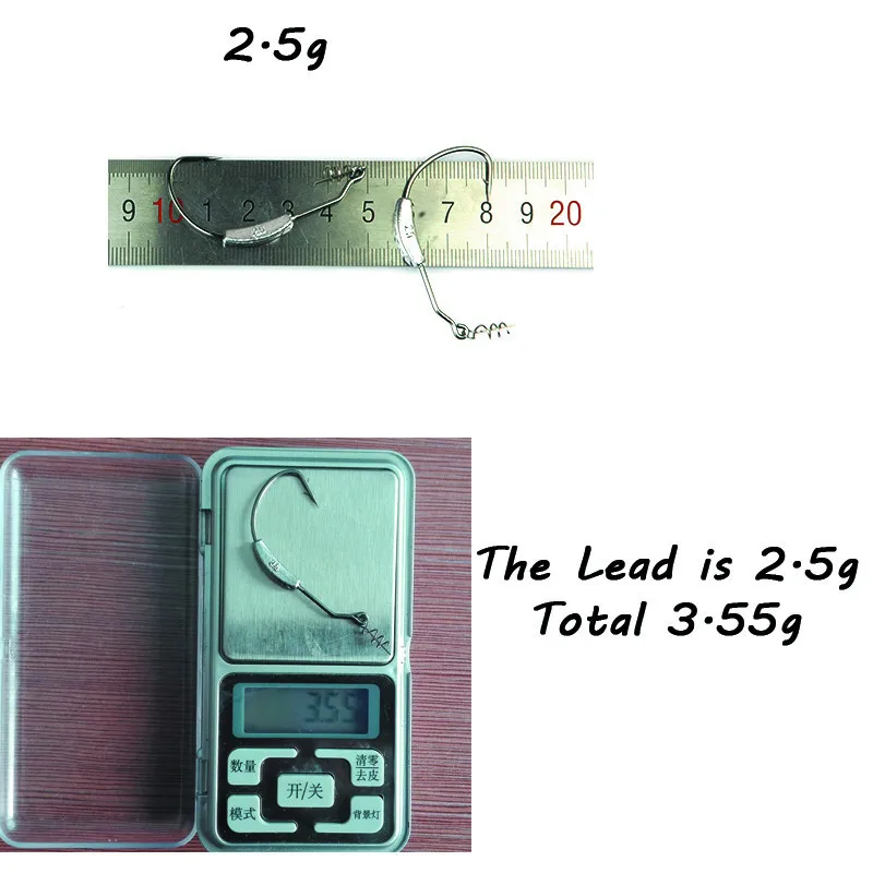 5 шт. открытый свинцовый крючок с колючей головкой 2 г 2,5 г 3 г 5 г 7 г офсетный рыболовный крючок рыболовные крючки подходят для техасских рыболовных снастей