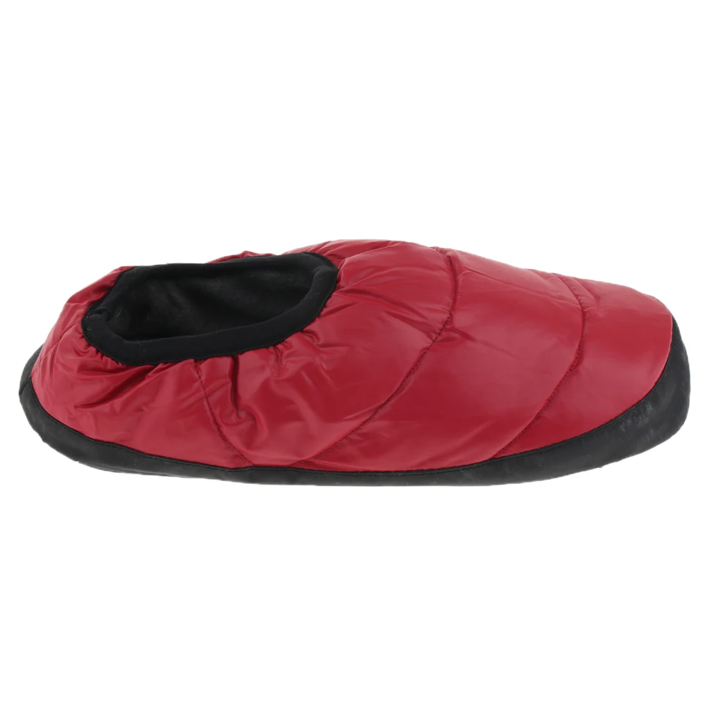 Slip on Duck Down Camping Slipper Unisex Winter Warm Non-slip Home Booties Waterproof Down Slipper