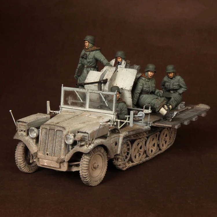 1/35 шкала Неокрашенная смола фигура команды для Sd. Kfz. 10fur 2 см бронежилет 3. 5 Коллекция фигурок фигурка
