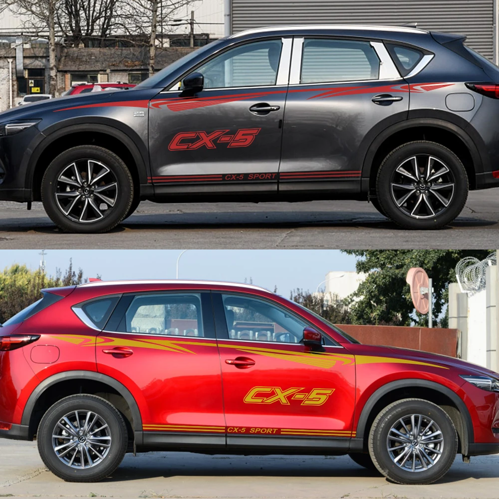 1 компл. Авто дверь боковая юбка спорт Captivation наклейки для Mazda CX-5 украшения кузова автомобиля светоотражающие виниловые наклейки авто аксессуары