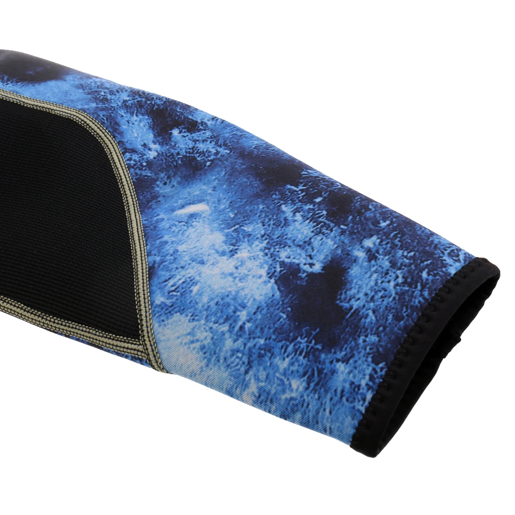 Mens Camo 3mm Neoprene Two-Piece Wetsuits Scuba Dive Surf Spearfishing Water Sports Wetsuit 