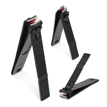 

1 set Nail Clippers Set Black Carbon Steel Nail Cutter Sharp Oblique Toe Nail Clipper Nail File for Men Women Foot Care Tool P9