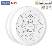 2021 mais novo aqara m1s hub gateway zigbee 3.0 wifi com luz noturna alto-falante casa inteligente para xiaomi mijia app mi casa/homekit