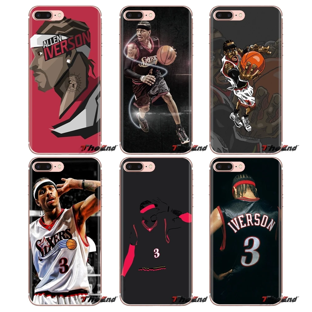

Transparent Soft Shell Covers basketball star Allen Iverson 3 For Huawei Mate Honor 4C 5C 5X 6X 7 7A 7C 8 9 10 8C 8X 20 Lite Pro