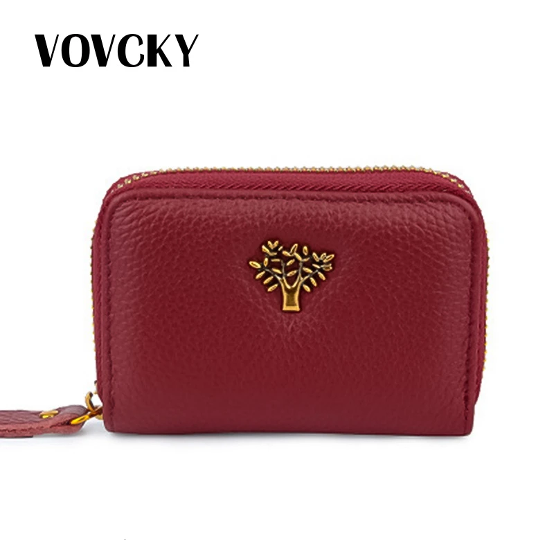 

Card Holder Wallet Genuine Leather Women Mini Wallet For Credit Cards Girl Female Small Wallets Zipper Wallet Tarjetero Mujer
