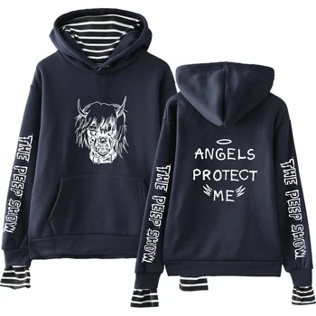 

Classic Hot Sale Two Piece Hoodies Women Lil Peep ANGELS PROTECT ME Sweatshirt Popular High Quality Pullover Hoodies Sudadera