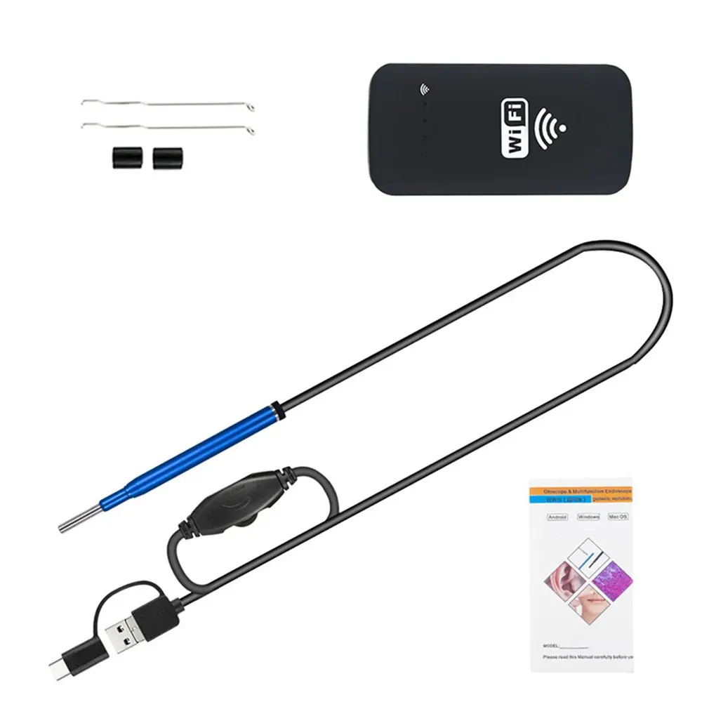 

WiFi 3.9mm Wireless Auditory Endoscope Digital Ear Otoscope Inspection Camera with 6 Led Borescope Lights