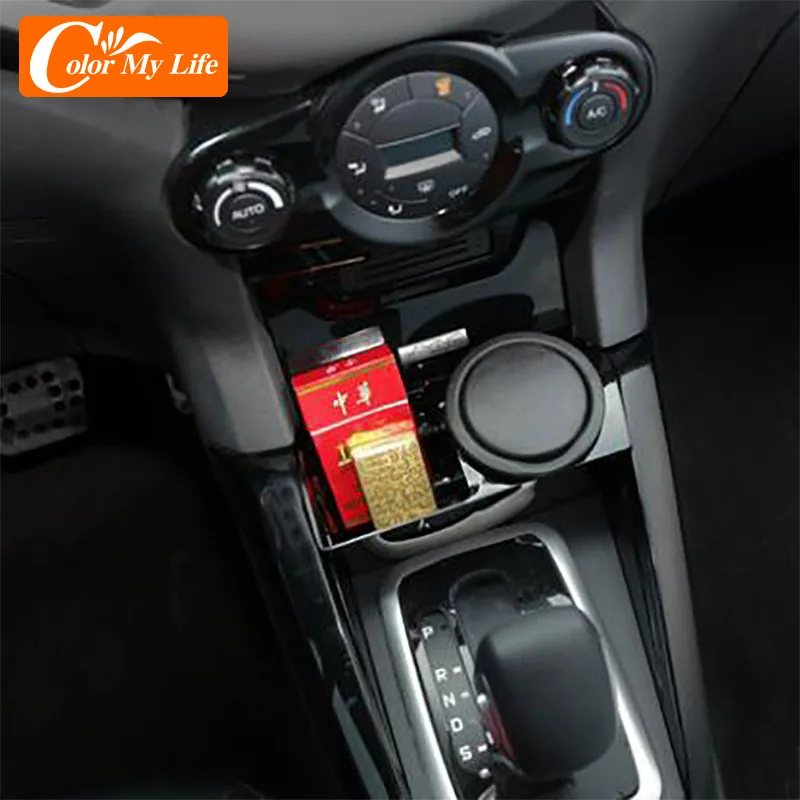 For Ford Ecosport 2013-2017 Center Console Flocking Storage Box Armrest Organizer Auto Container Car Interior Modification