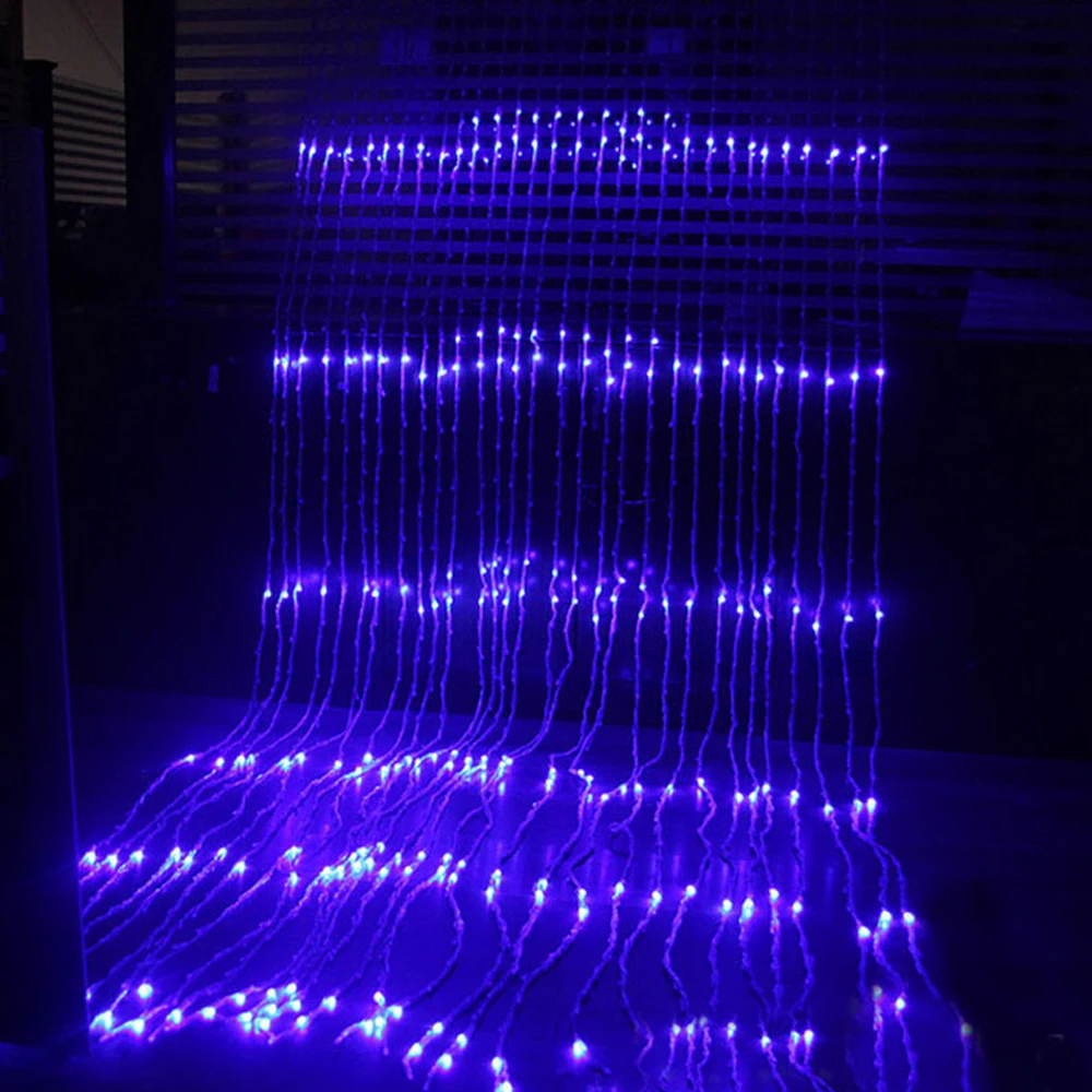 3X3M LED Waterfall Waterproof Meteor Shower Rain String Light Christmas Wedding Curtain Icicle Fairy String Garland Decor lights 10