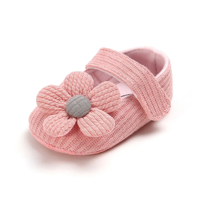 pink Детские пижамы с надписью «I Love Daddy» и Мумия красивое платье с цветами для маленьких девочек; мягкая подошва с защитой от скольжения подошвой для новорожденных и детей, обувь для девочек, для тех, кто только начинает ходить, детская обувь - Цвет: pink