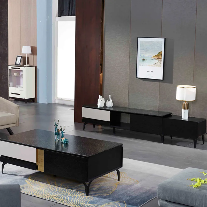 Post Modern Light Luxury Teapoy Table Tv Cabinet Unit Living Room