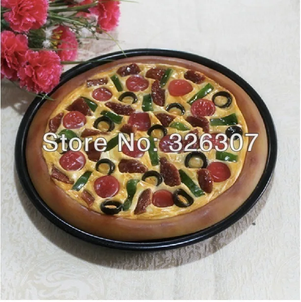 

Artificial dish pudding-pipe beef pizza model decoration Simulation model dish sausage pizza fake restaurant dishes sample show