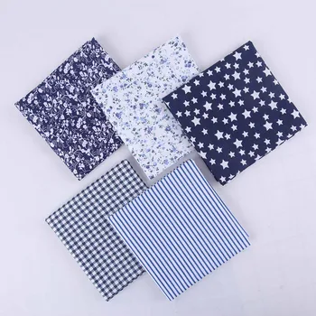 

DIY Hand Stitched Children's Cotton Printed Small Floral blue Handkerchief 5pcs для новорожденного