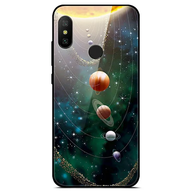 24 Для Xiaomi mi AA2 LITE чехол Чехол с узорами, стеклянная задняя крышка, чехол для телефона для Xio mi A2 LITE A2, силиконовый бампер, Coque pop чехол s - Цвет: 24