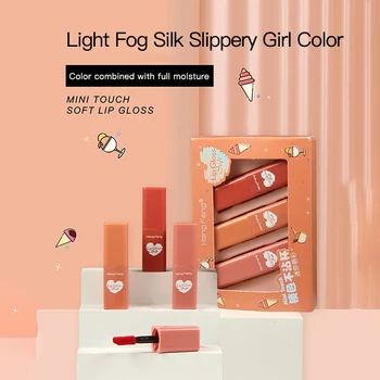 

3 Colors Waterproof Matte Nude Lipstick Lipkit Pigment Dark Red Black Long Lasting Lip Gloss Women Beauty Makeup Lipgloss TXTBI