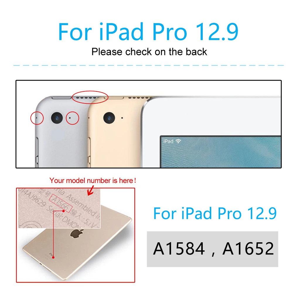 Чехол для iPad Pro 12,9 из искусственной кожи передняя крышка Мягкий силиконовый смарт-чехол для iPad Pro 12,9 A1584 A1652 a1670