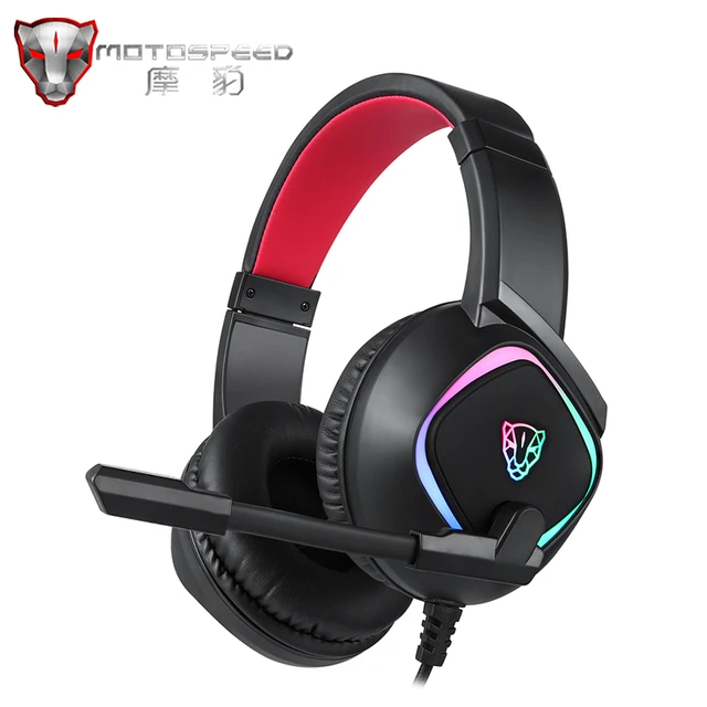 Darmoshark casque Gaming avec microphone, écouteurs filaires, réduction du  bruit, lumière RVB