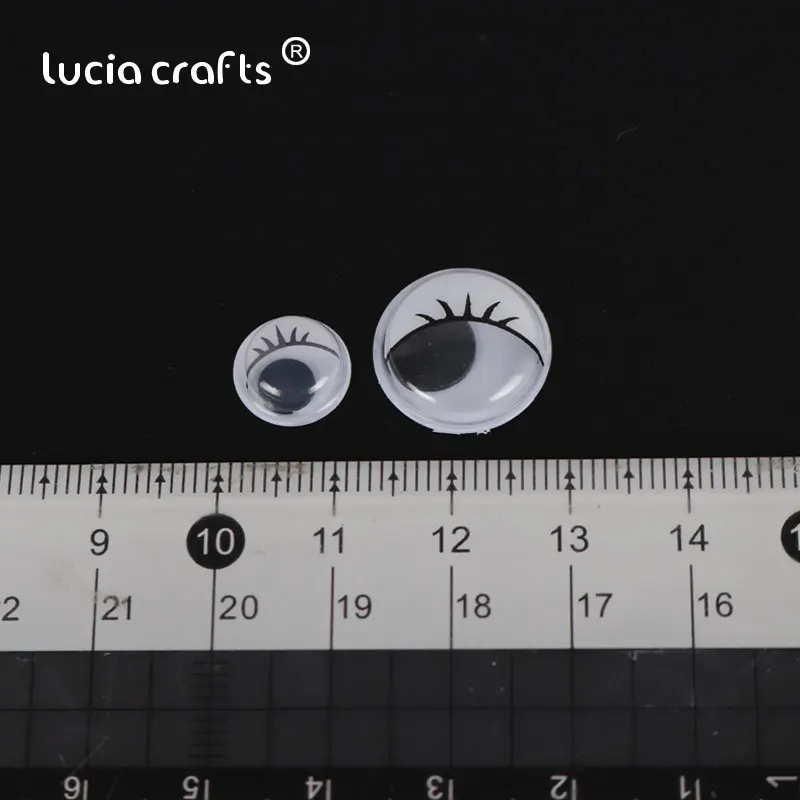 10mm/15mm Black White Plastic Googly Eyes Eyelash DIY Art Dolls/Toys 48pcs/200pcs K0916 plastic safety eyes doll eyes googly doll eyes plastic toy eyes