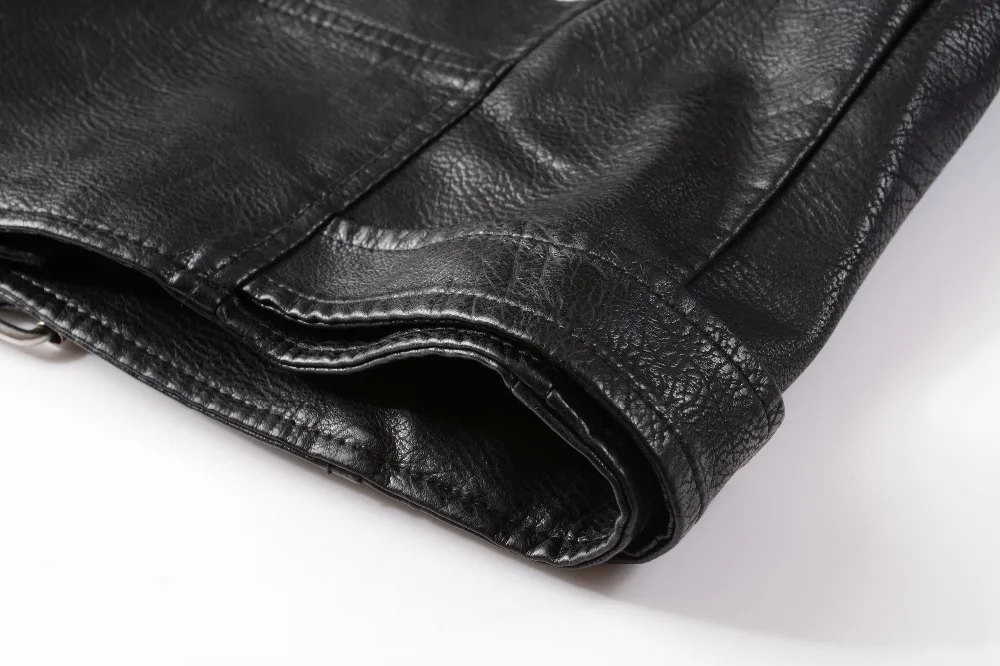 2020 New Women Autumn Winter Faux Soft Leather Jackets Coats Lady Black PU Rivet Zipper Epaulet 3D print Motorcycle Streetwear